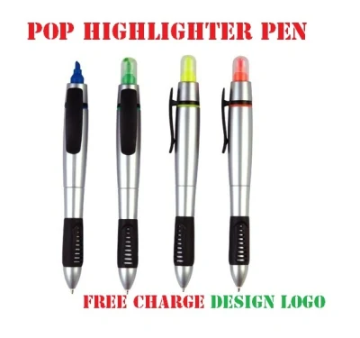 ロゴが印刷されたマルチカラー蛍光ペン (2054B) 、プロモーション ギフト蛍光ペン
